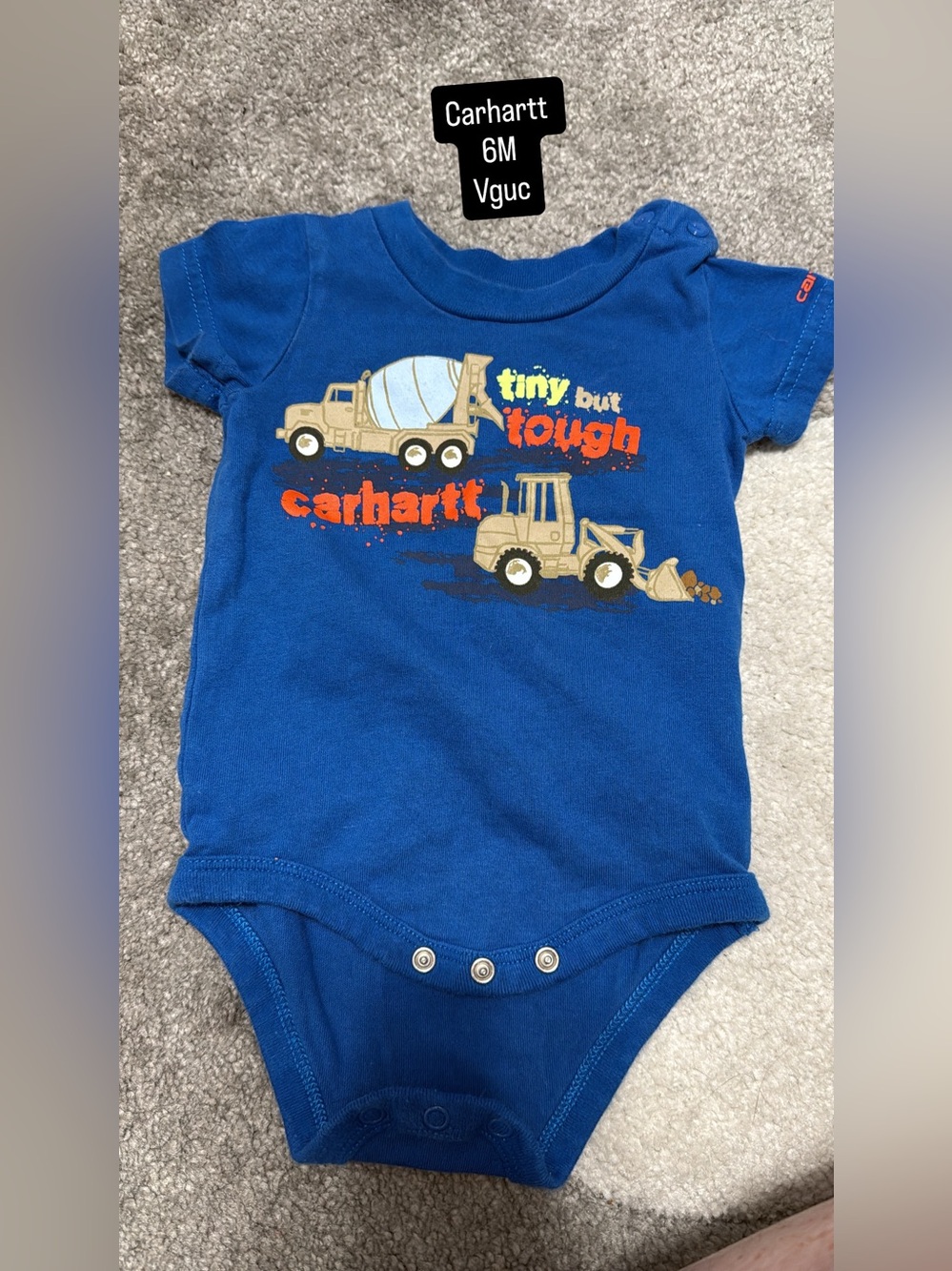 Carhartt Blue Construction Truck Graphic Bodysuit